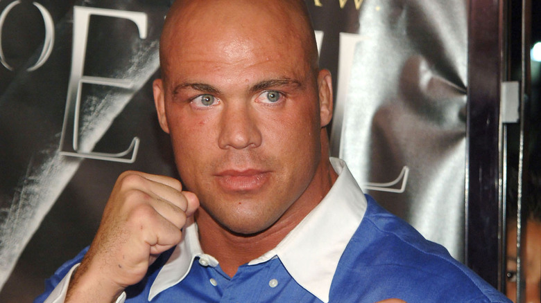 Kurt Angle posing