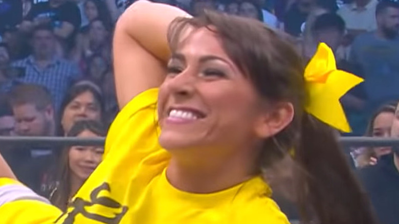 Kylie Rae smiling during her AEW debut