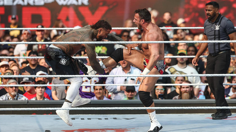 LA Knight kicked Jey Uso at SummerSlam
