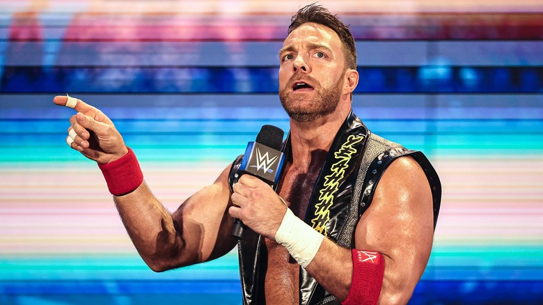 LA Knight cutting a promo