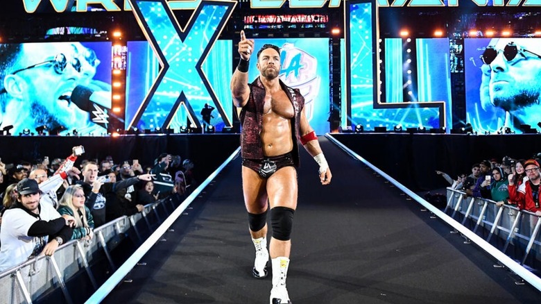 LA Knight making his entrance at WrestleMania