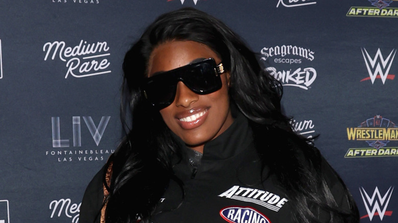 Lash Legend wearing shades at WrestleMania After Dark