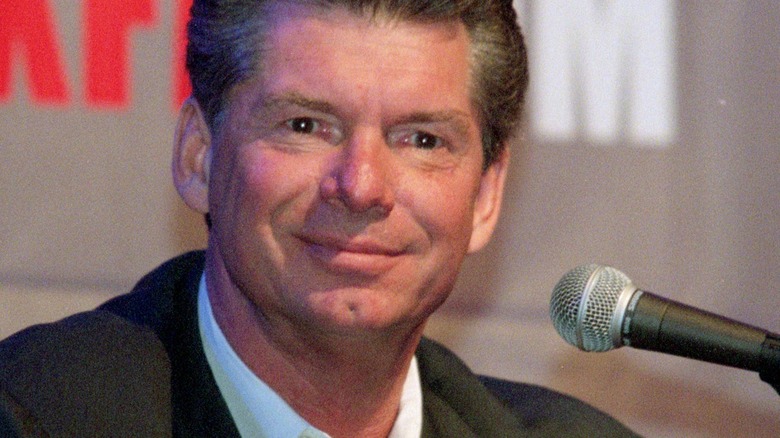 Vince McMahon at press conference