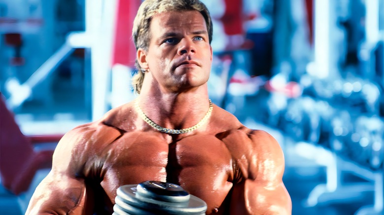 Lex Luger flexing
