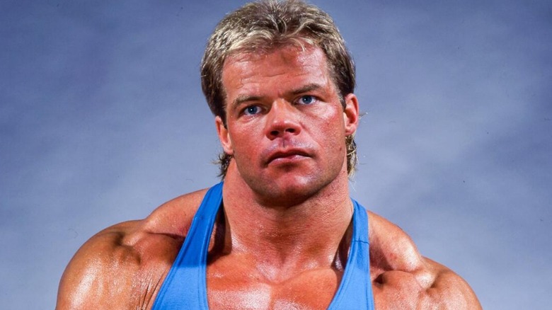 Lex Luger poses in a photoshoot