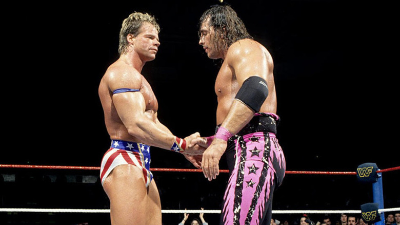 Lex Luger and Bret Hart at Royal Rumble 1994