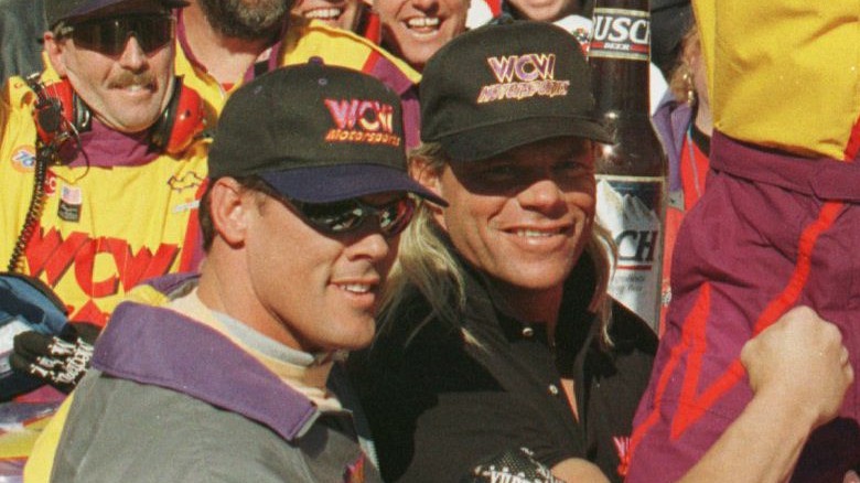 Sting and Lex Luger at a Nascar event in the 90s