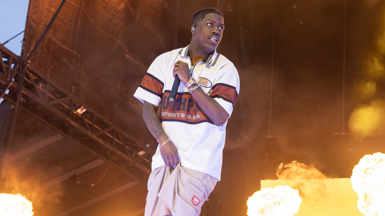 Lil Yachty performing on stage during the Lyrical Lemonade Summer Smash Festival, June 2024.