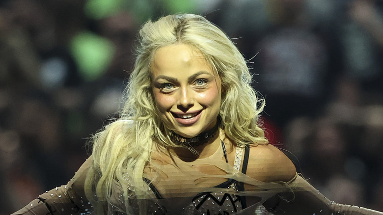 Liv Morgan looking delightfully out there at WrestleMania
