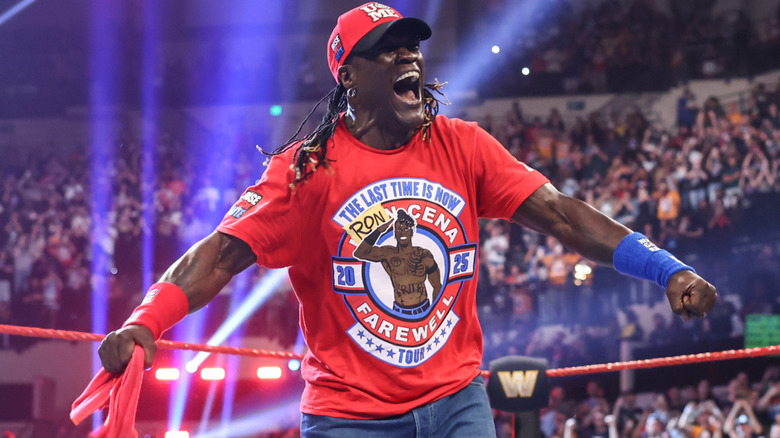 Ron Killings wearing a red shirt