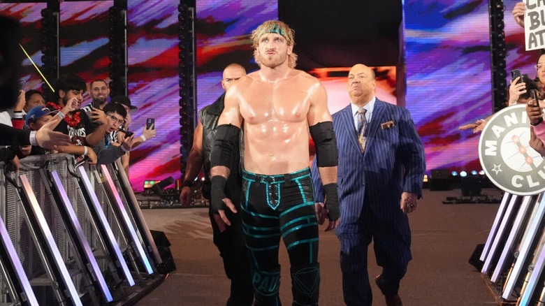 Logan Paul walking to the ring