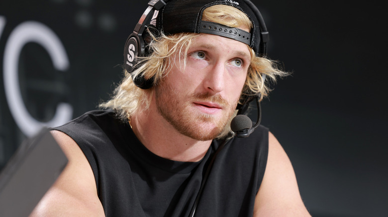 Logan Paul wearing a headset