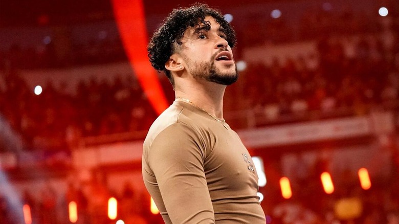Bad Bunny in ring during his WWE Backlash match against Damien Priest.