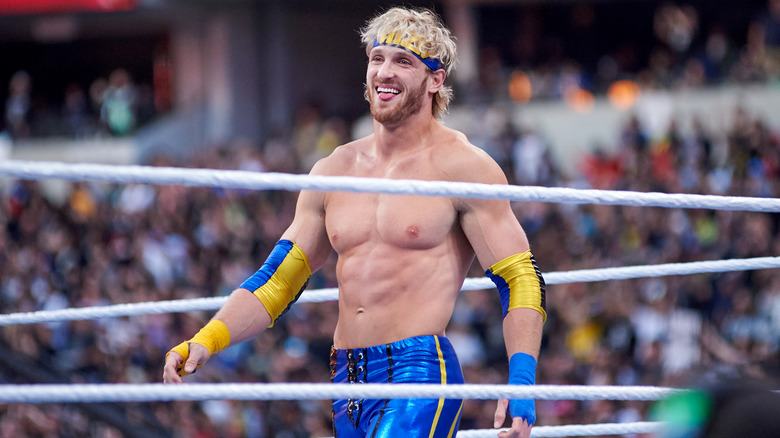 Logan Paul smiling in the ring