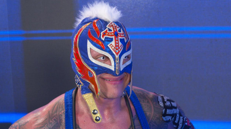 Rey Mysterio grinning