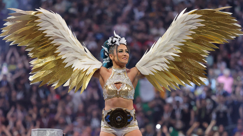 Lyra Valkyria spreads her gold and white wings ahead of her WrestleMania performance