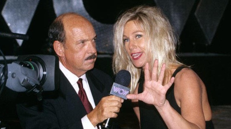 Madusa speaks to Gene Okerlund on WCW TV