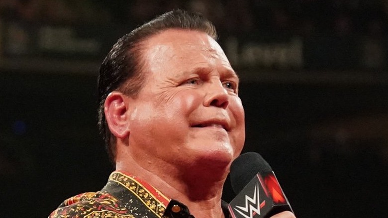 Jerry Lawler with a mic