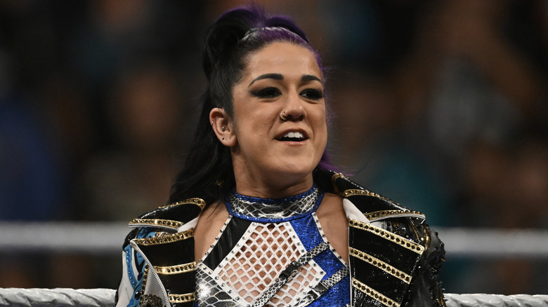Bayley looking out into the crowd