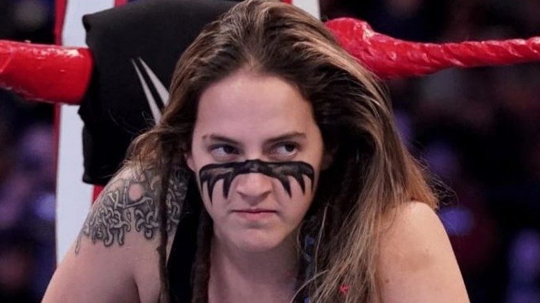 Sarah Logan During A Match On WWE Raw