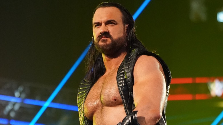 Drew McIntyre wearing a leather vest