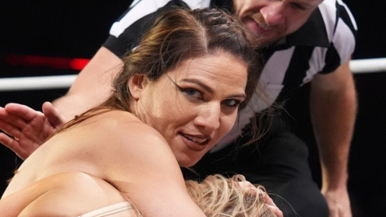 Marina Shafir smiles as she submits another opponent