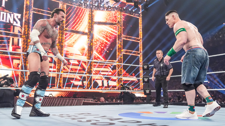 CM Punk and John Cena at Night of Champions