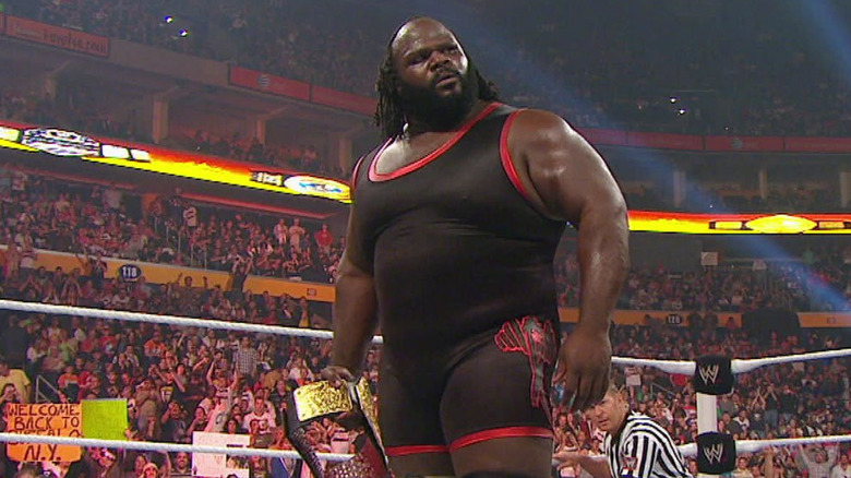 Mark Henry holding the title 