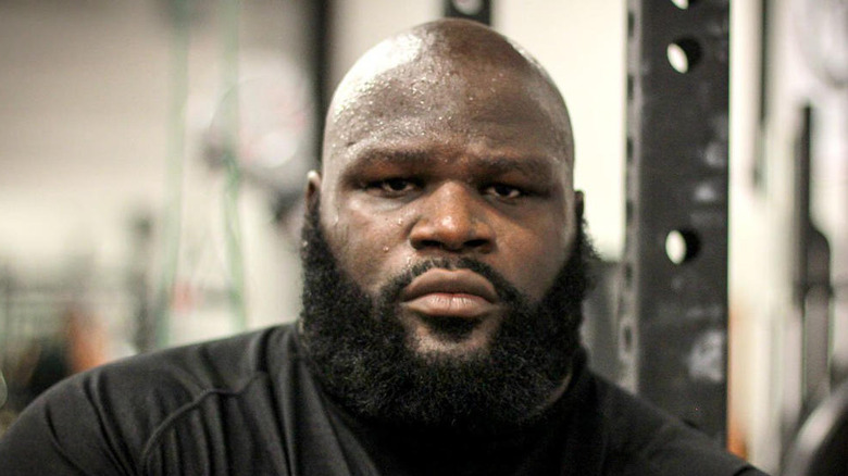 Mark Henry posing for a photograph at the WWE Performance Center