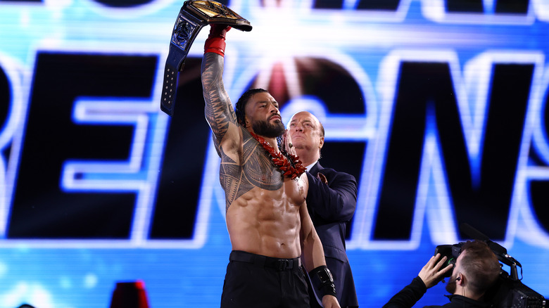 Roman Reigns makes an entrance