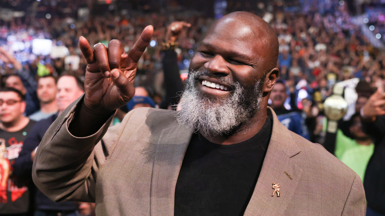Mark Henry ringside during Saturday Night's Main Event