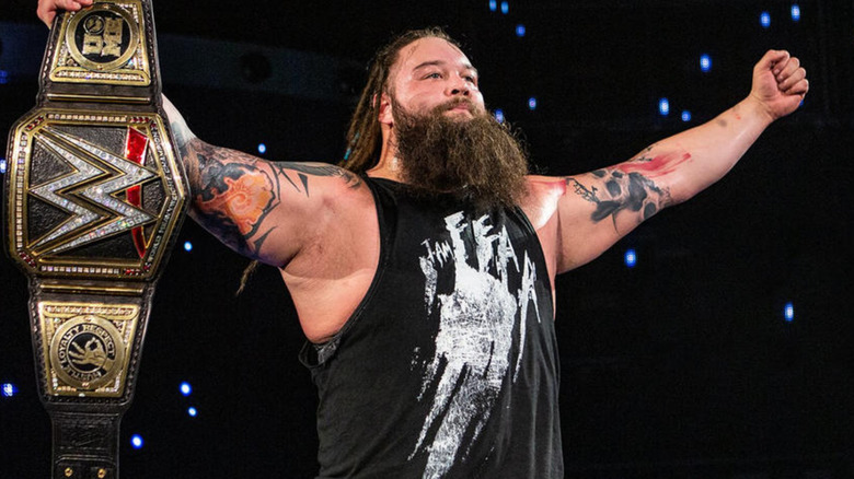 Bray Wyatt holding WWE Championship