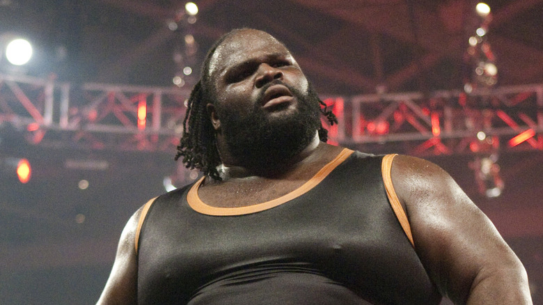 Mark Henry, in ring, during a match on 