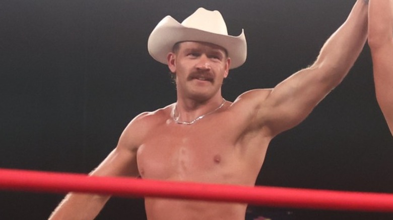 Marshall Von Erich in ring alongside the Sons of Texas, during ROH Supercard of Honor, 2025.