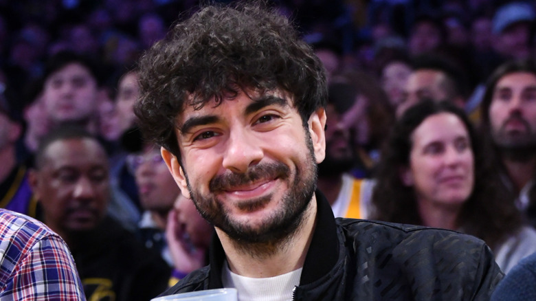 Tony Khan attends a basketball game between the Los Angeles Lakers and the San Antonio Spurs at Crypto.com Arena on March 17, 2025 in Los Angeles, California. NOTE TO USER: User expressly acknowledges and agrees that, by downloading and or using this photograph, User is consenting to the terms and conditions of the Getty Images License Agreement.