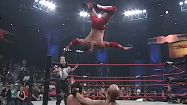 Christopher Daniels, AJ Styles, and Samoa Joe at TNA Unbreakable 2005