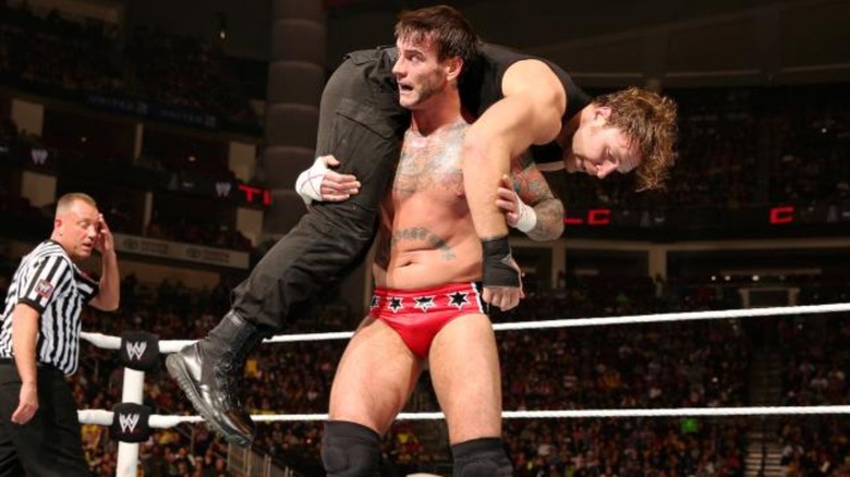 CM Punk and Dean Ambrose at WWE TLC 2013