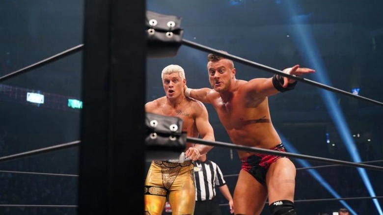 Cody Rhodes and MJF at AEW Revolution 2020