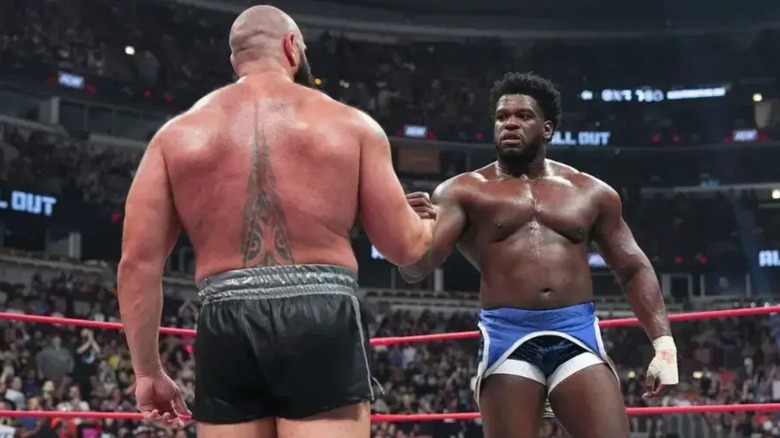 Miro and Powerhouse Hobbs at AEW All Out 2023