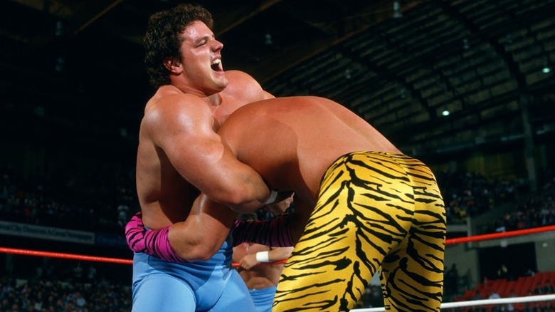Davey Boy Smith and Brutus Beefcake at WWE WrestleMania 2