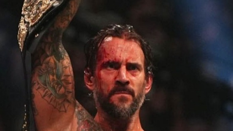 CM Punk After Defeating Jon Moxley At All Out