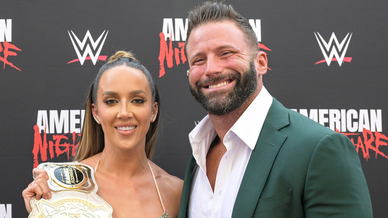 Matt Cardona and Chelsea Green smiling