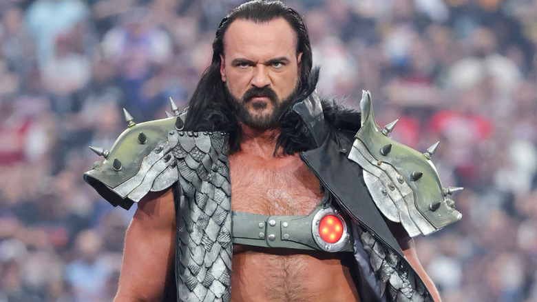 Drew McIntyre wearing warrior-like ring gear