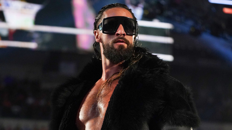 Seth Rollins makes his entrance during Monday Night RAW at Yuengling Center on May 26, 2025 in Tampa, Florida.