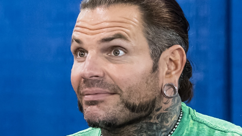 Jeff Hardy raising his eyebrows