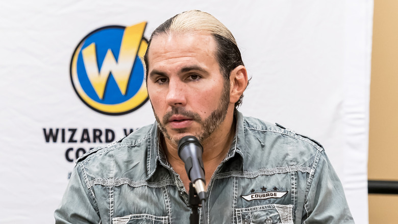 Matt Hardy talking at a Comic-Con