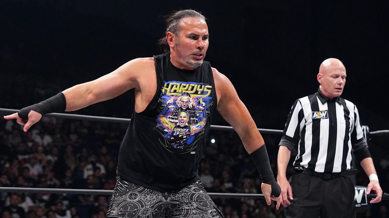 Matt Hardy doing his Delete pose