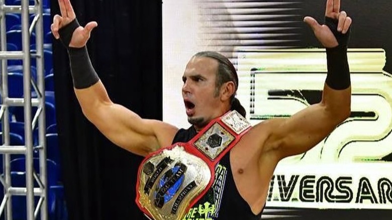 Matt Hardy during a visit to the World Wrestling Council, Puerto Rico, 2025.