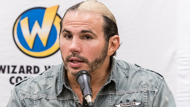 Professional wrestler Matt Hardy of WWE The Hardy Boyz attends Wizard World Comic Con Philadelphia 2017