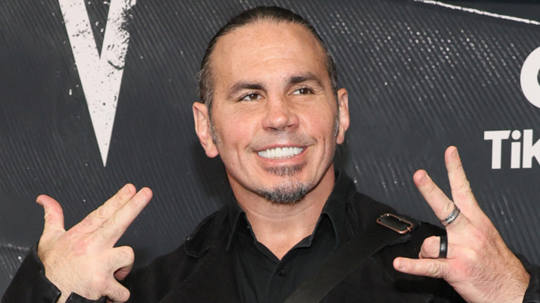 Matt Hardy doing his signature hand pose